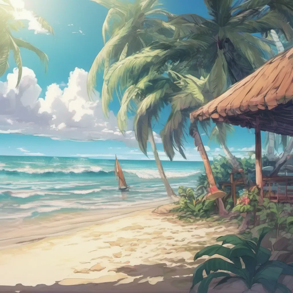 aianime a tropical beach