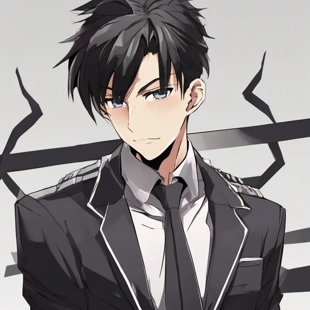 aianime boy muscular pompadour black school uniform black hair  good looking trending fantastic 1