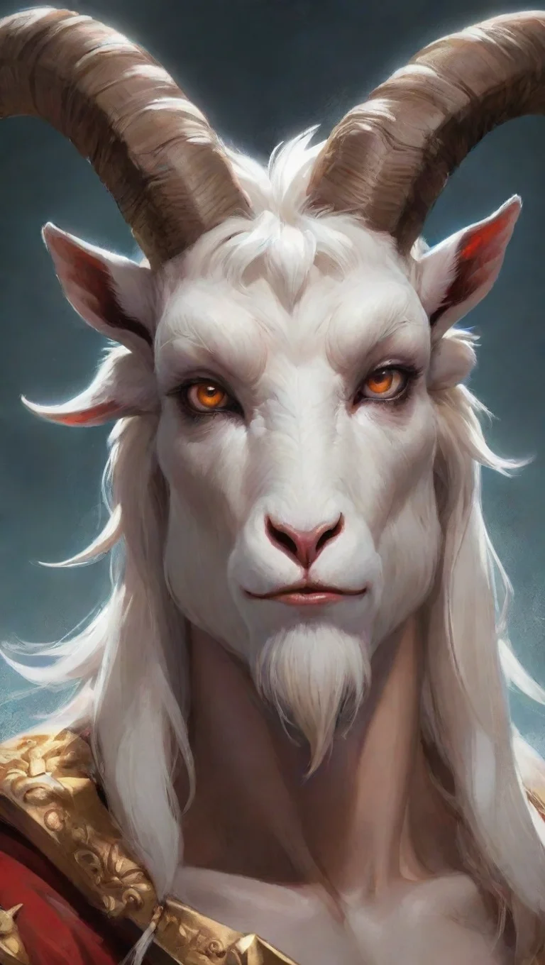 aianime comic book fantasy art artstation goat powerful mighty portrait  tall