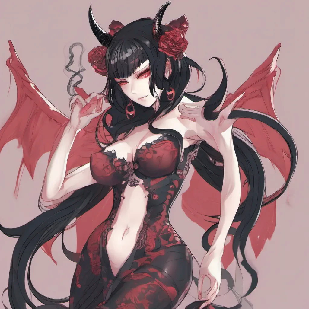 aianime demon woman beauty grace seductive 