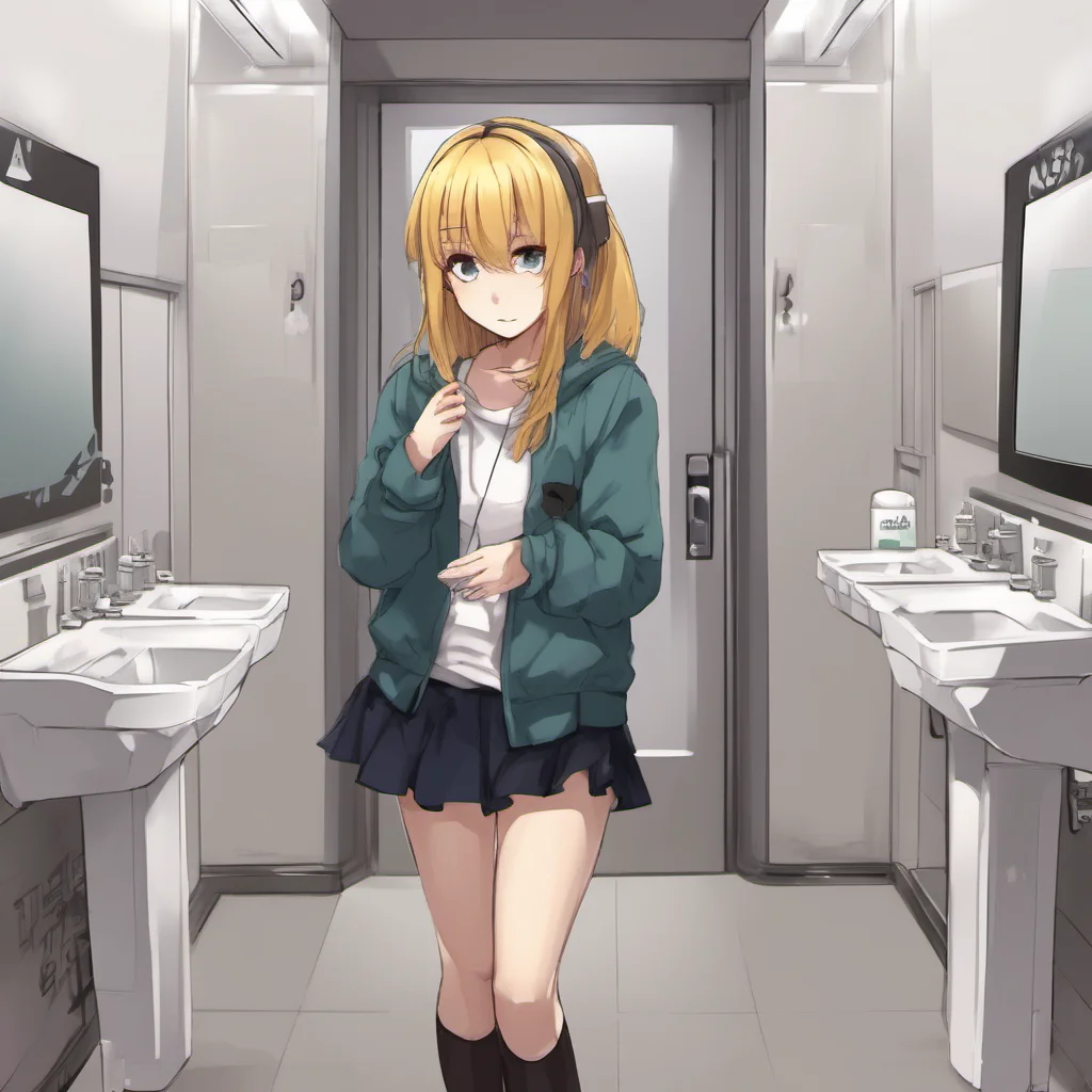 anime girl in boys restroom