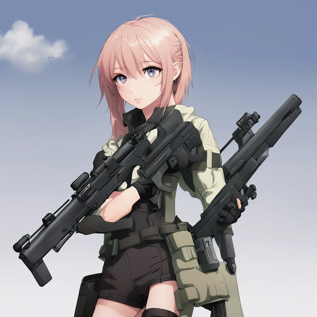 aianime girl sniper rifle confident engaging wow artstation art 3