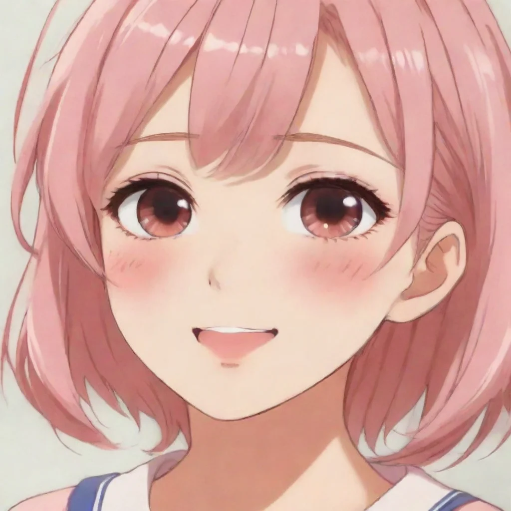 aianime hd aesthetic  blushes Ooh Sam giggles Youre so cute when youre shy smiles Truth or Dare bites lip illustration H hi I am your Anime Girlfriend
