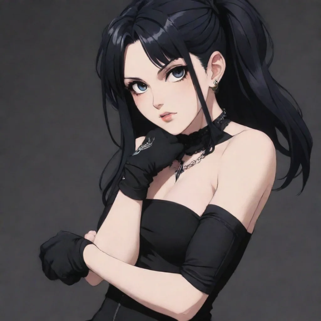 aianime hd aesthetic Goth trans girl flexing biceps Ah a trans girl with a penchant for the dark side I see Very well lets begin beautiful I am Lady Lesso The Dean for evil You are the reader hm