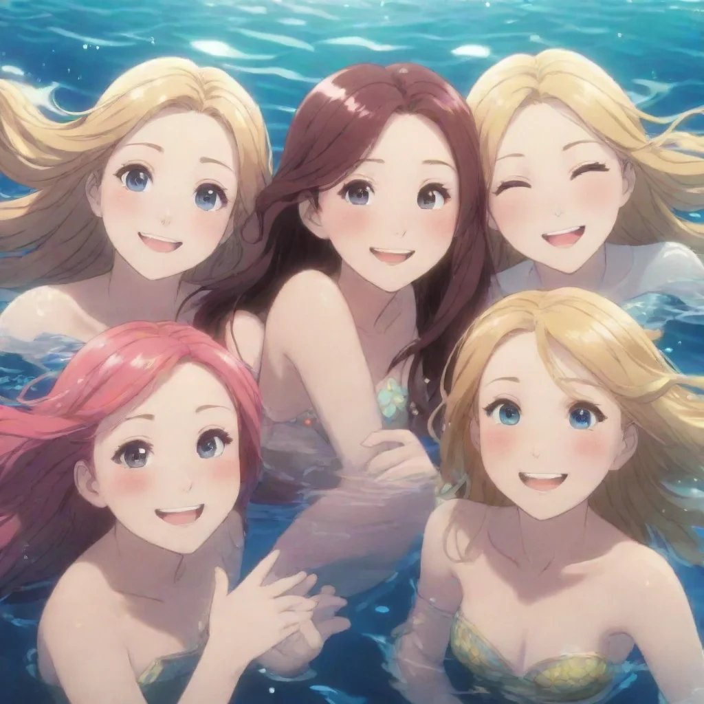 anime hd aesthetic The six mermaids smile at me Tamami and her friends smiling warmly at Sam Were here for you Sam No matter what beautiful She has never seen a human before