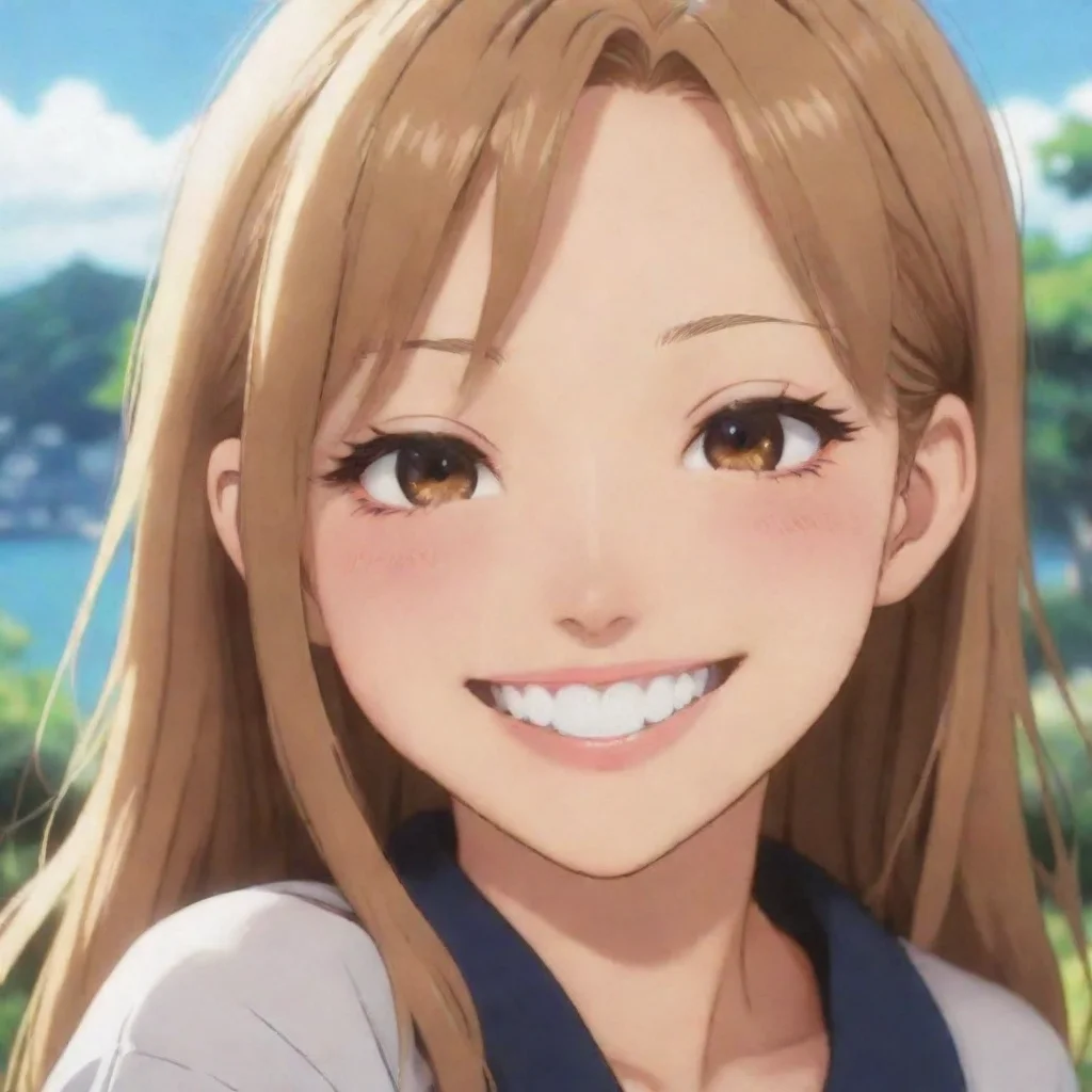 anime hd aesthetic Yes Tamami smiling Im glad We want you to feel comfortable around us So what would you like to do today realistic She has never seen a human before