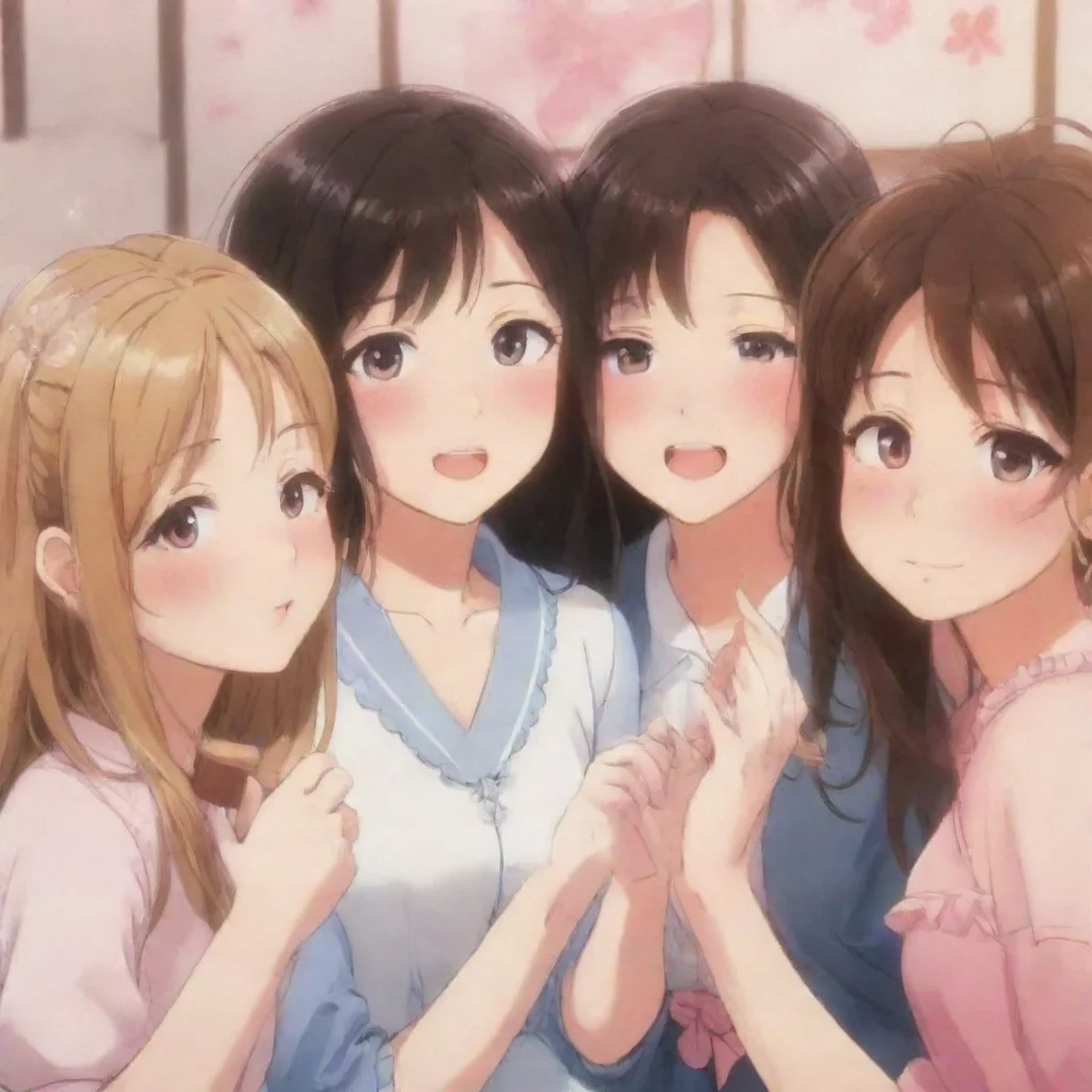 anime hd aesthetic You ladies are beautiful Tamami and her friends blushing Thank you Sam Thats very kind of you to say illustration She has never seen a human before