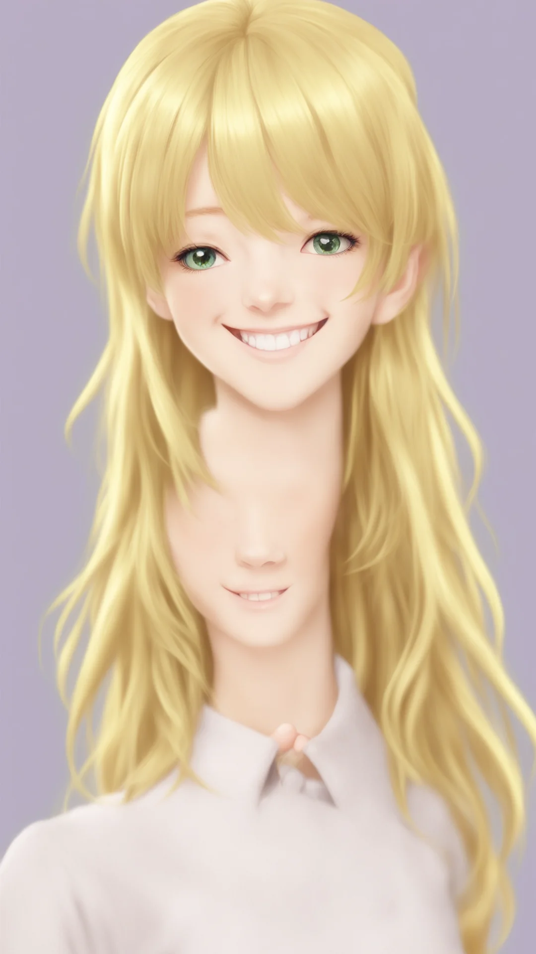 anime lambdadelta blonde hair smiling confident engaging wow artstation art 3 tall
