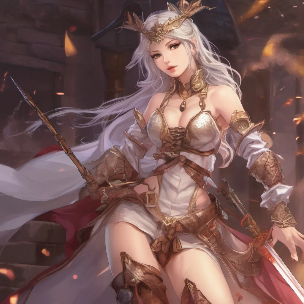 aianime seductive warrior fantasy art feminine lesbian princess mage good looking trending fantastic 1