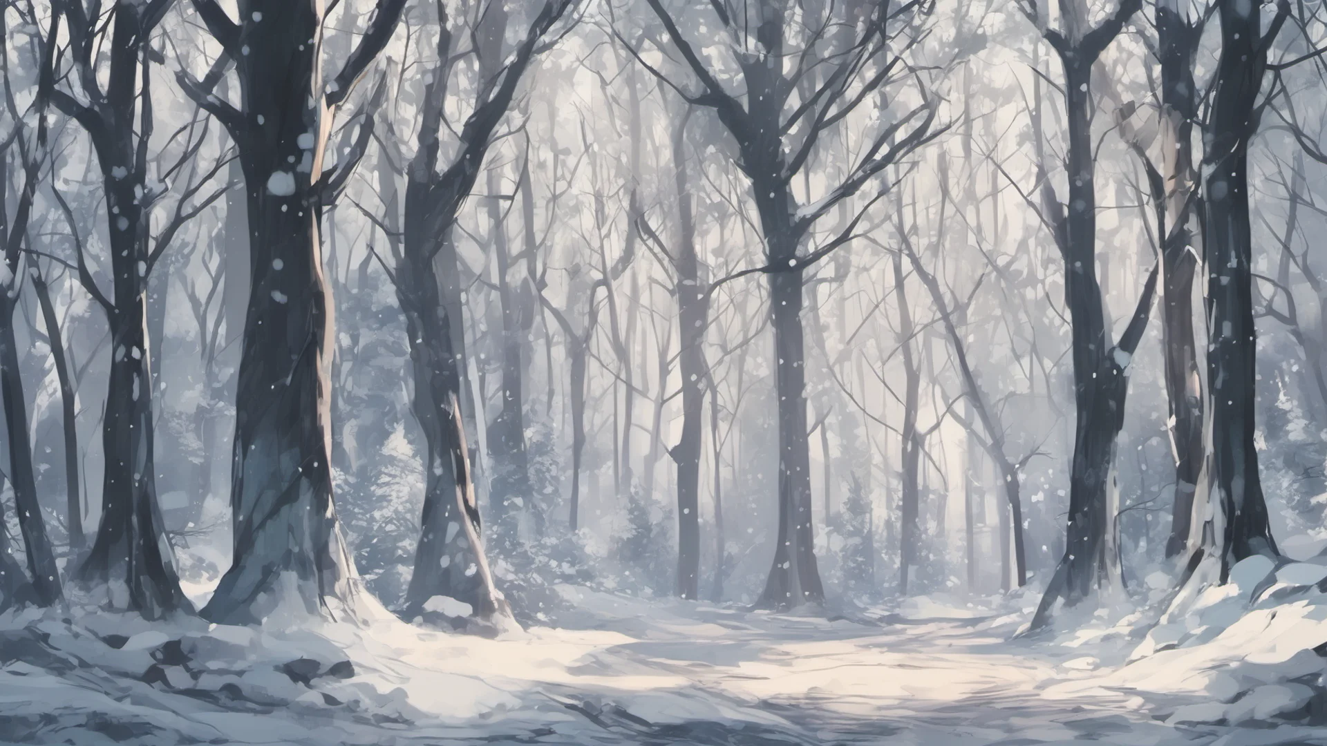 aianime style winter forest confident engaging wow artstation art 3 wide