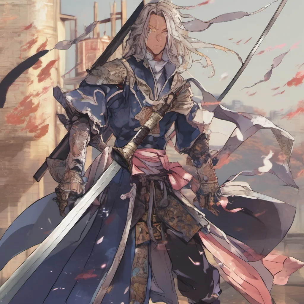 anime swordsman  confident engaging wow artstation art 3