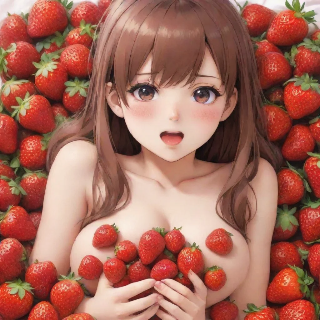 aianime your girlfriend is stuffing you with 100 strawberries and your belly is about to burst