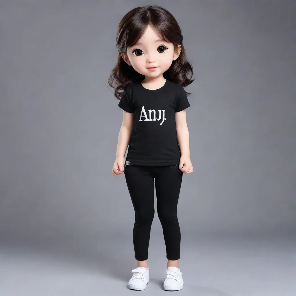 aianju name for girls black pants shirt