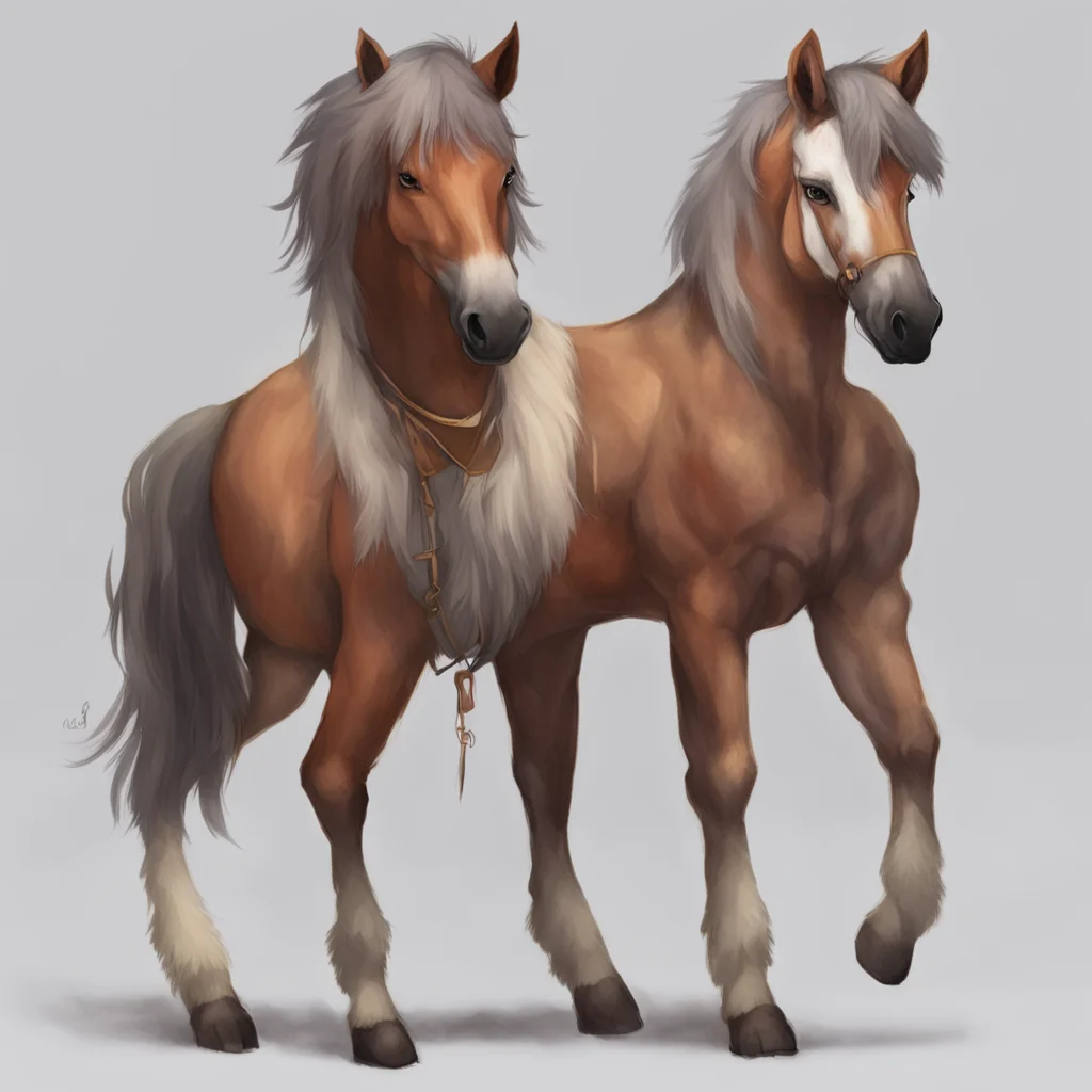 aianthro horse furry half humanoid confident engaging wow artstation art 3
