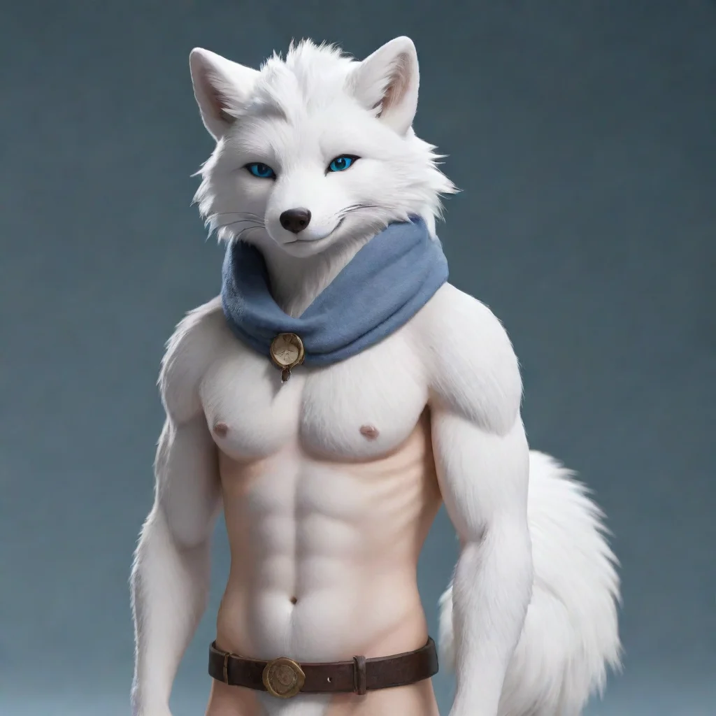 anthro male arctic fox