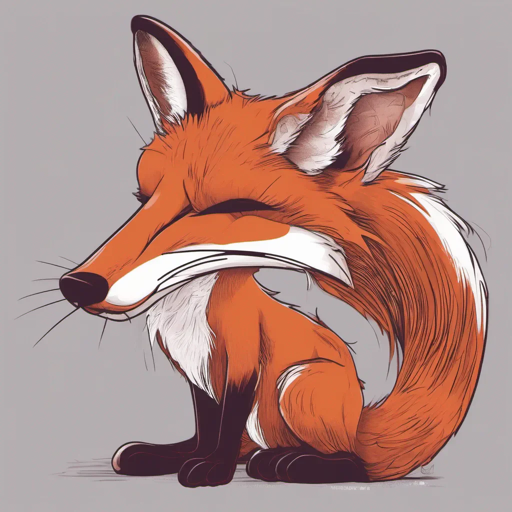 aianthropomorphic female red fox licking her paw amazing awesome portrait 2