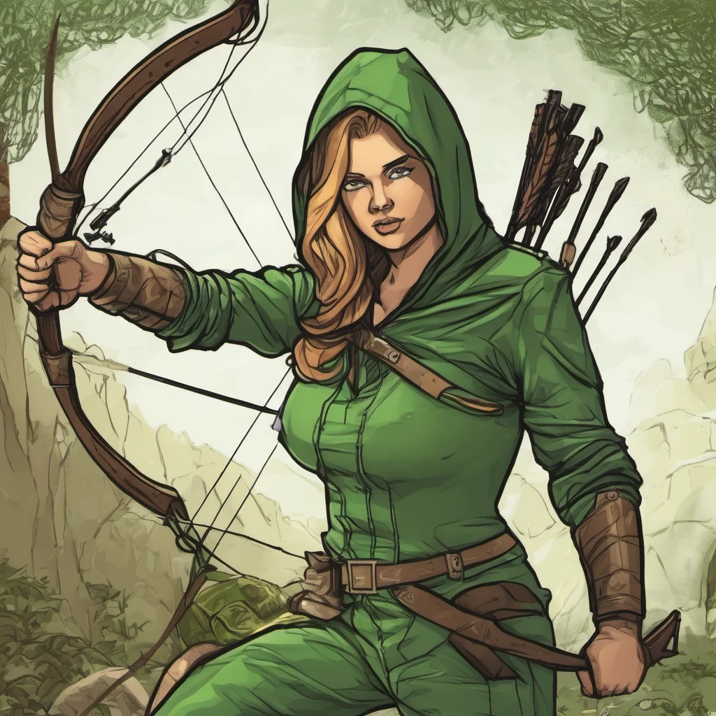 archer in green hood.  good looking trending fantastic 1