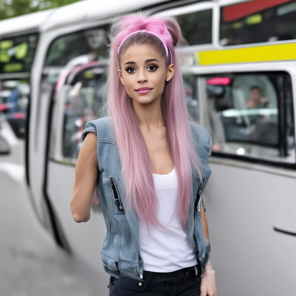 aiariana grande as a skinny bus