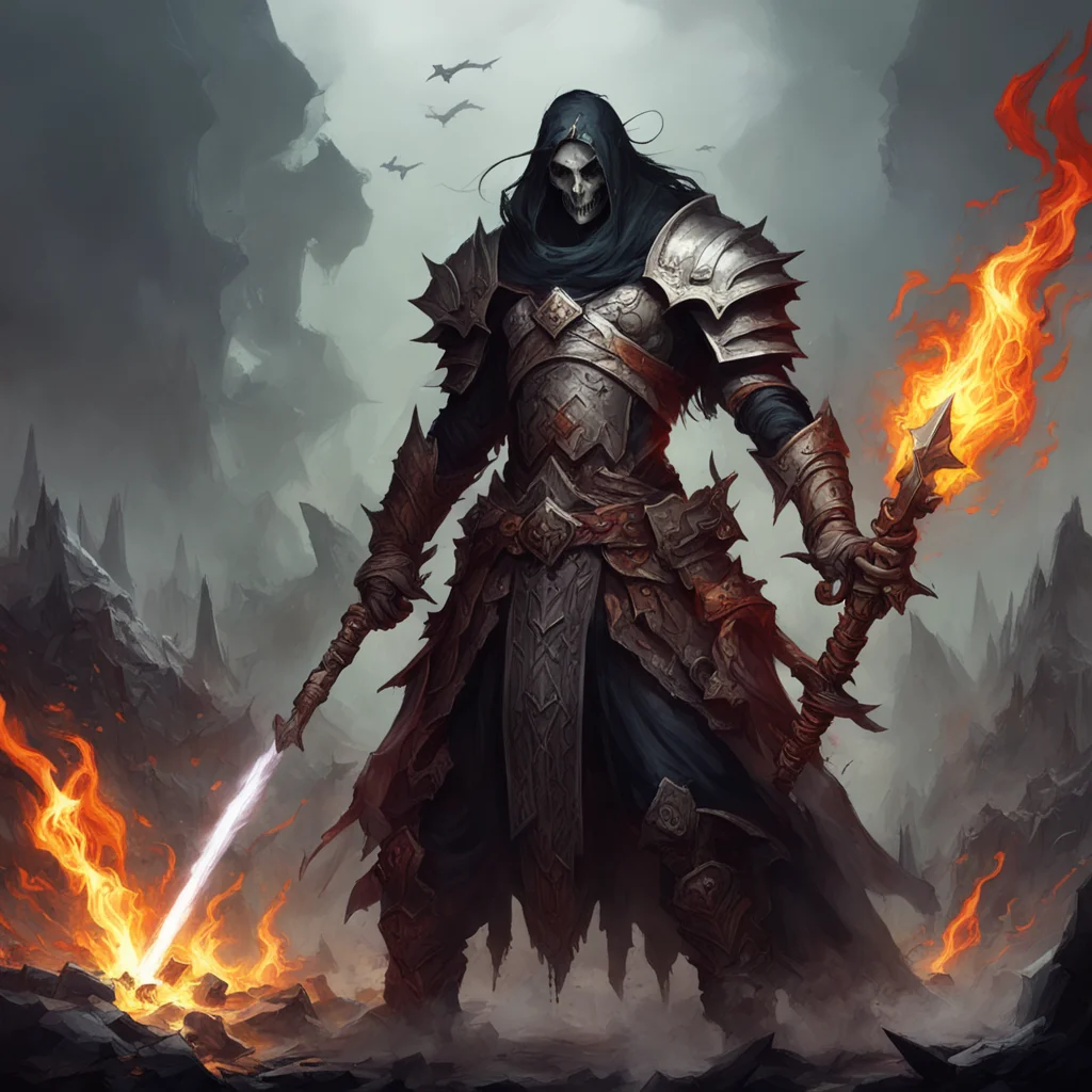 aiart of warriors in the apocalypse in divide and conquer conflict necromancer