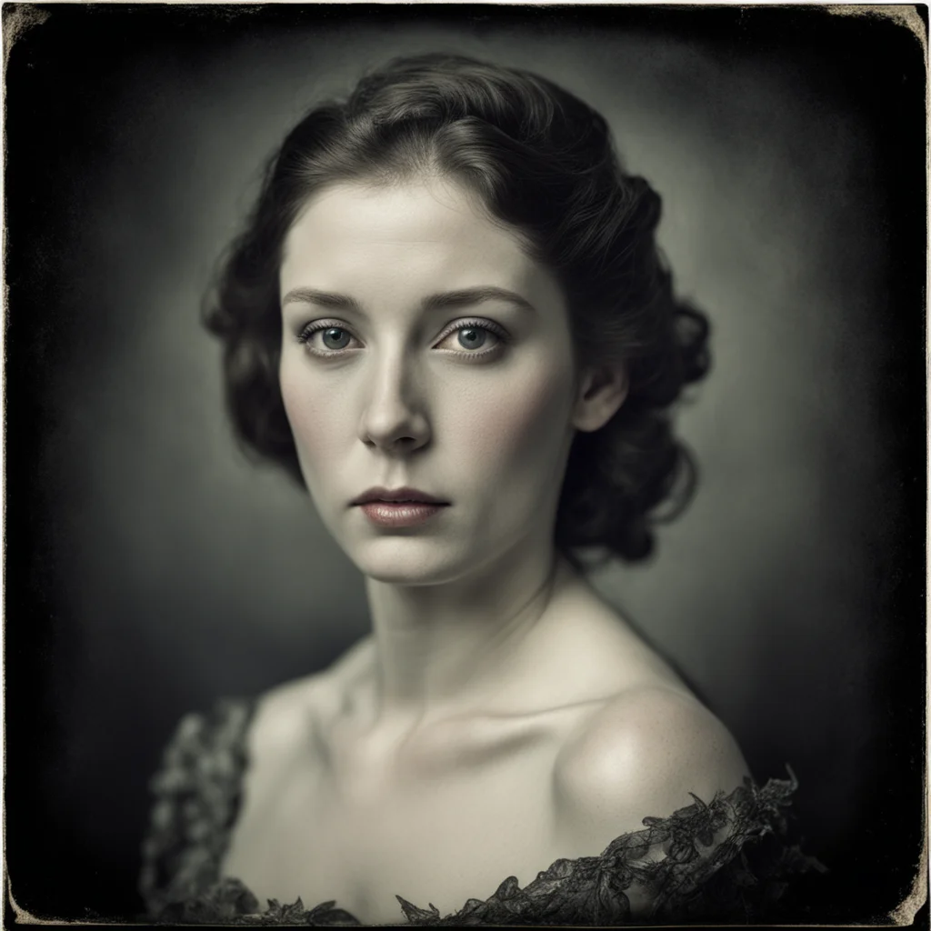 aiartistic studio portrait of a perfect woman  black background   colour wetplate amazing awesome portrait 2