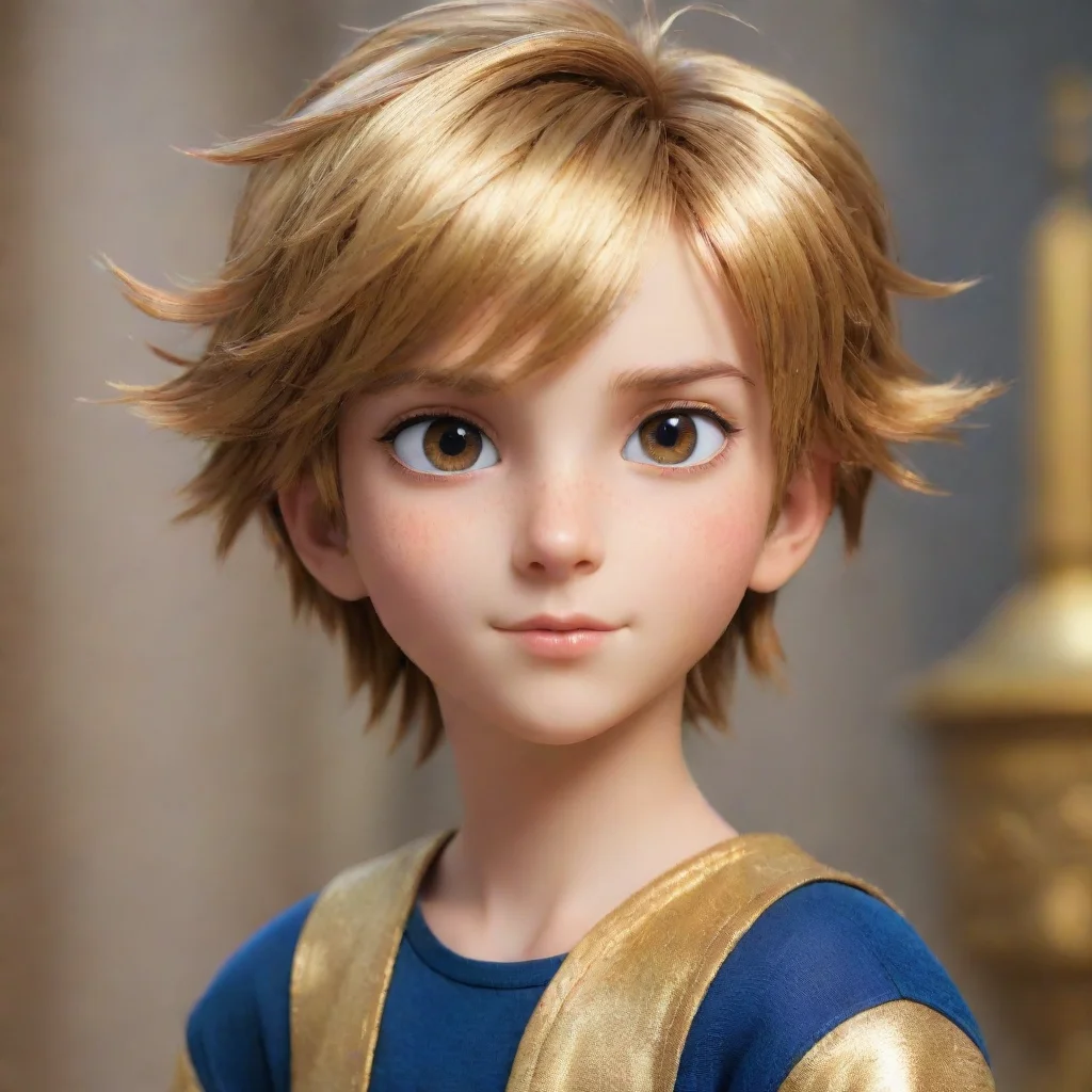 aiartstation art  boy hair brown and eyes gold miraculous confident engaging wow 3