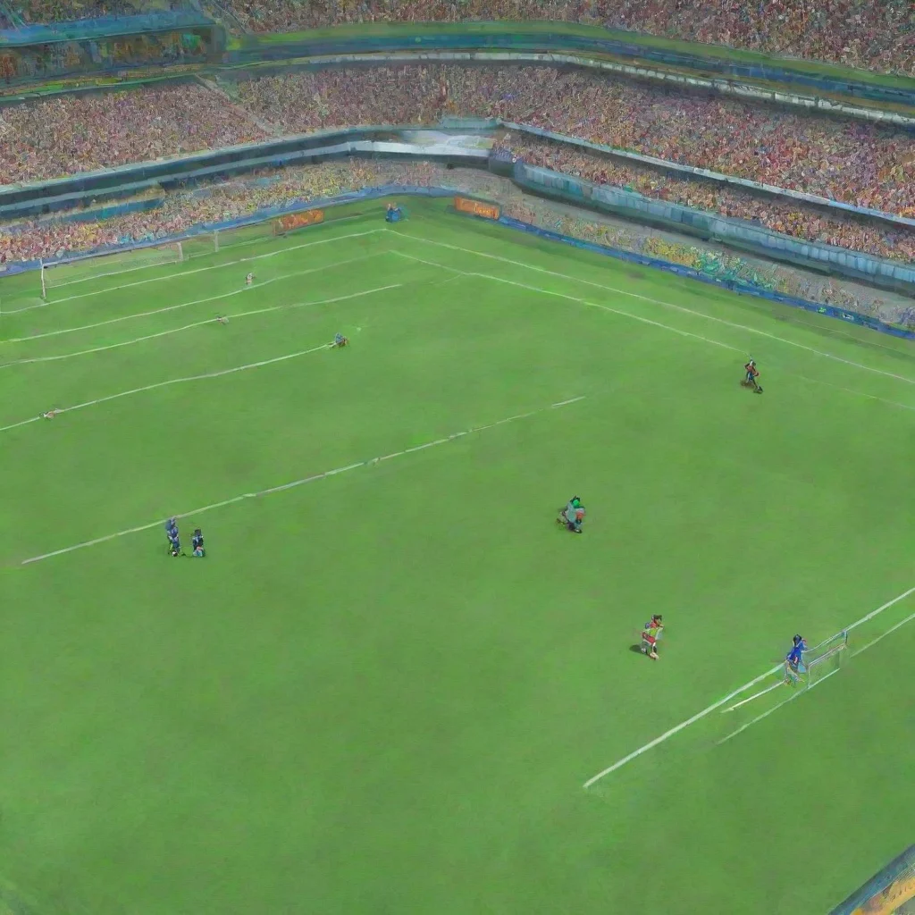 aiartstation art  inazuma eleven soccer field confident engaging wow 3