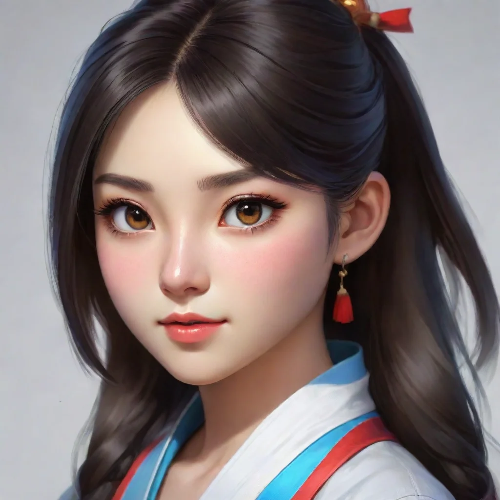 aiartstation art  pretty chinese female students confident engaging wow 3