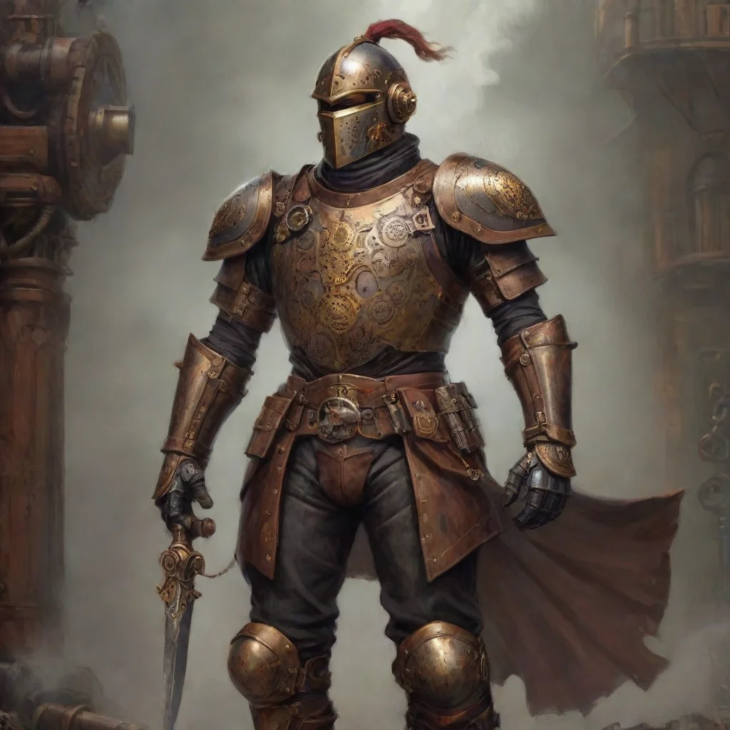 aiartstation art  steampunk knight confident engaging wow 3