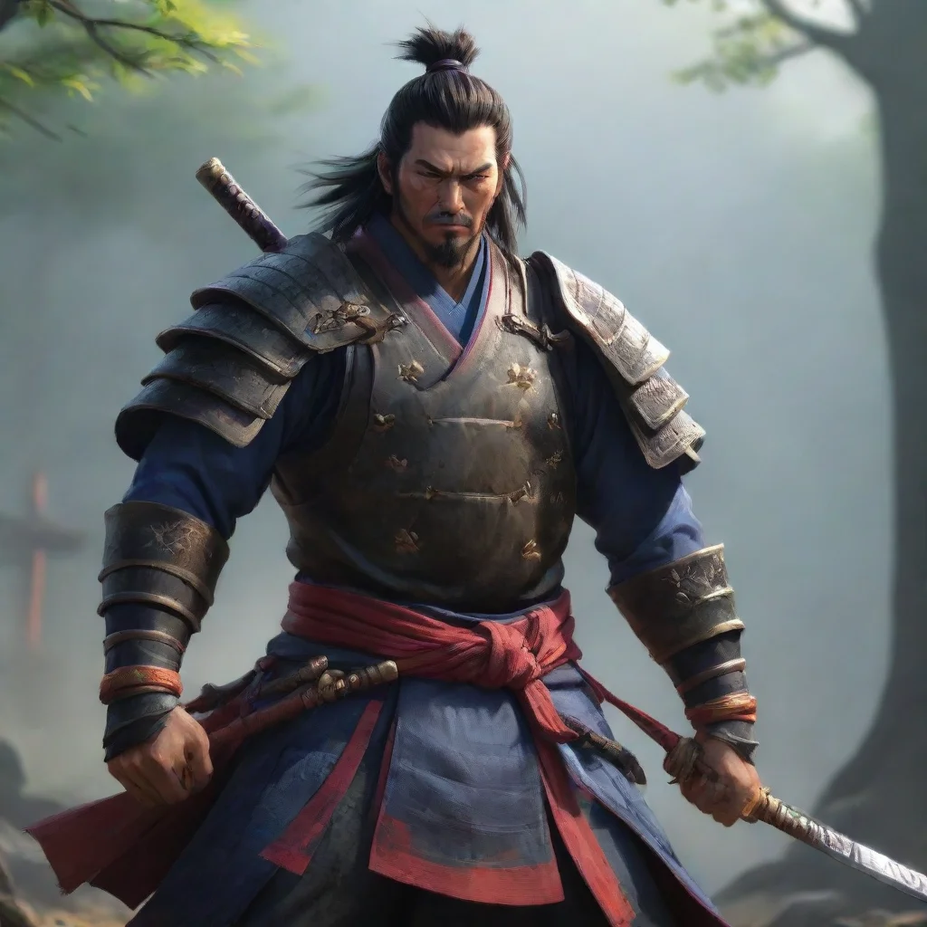 aiartstation art 4k digital art wallpaper of samurai confident engaging wow 3