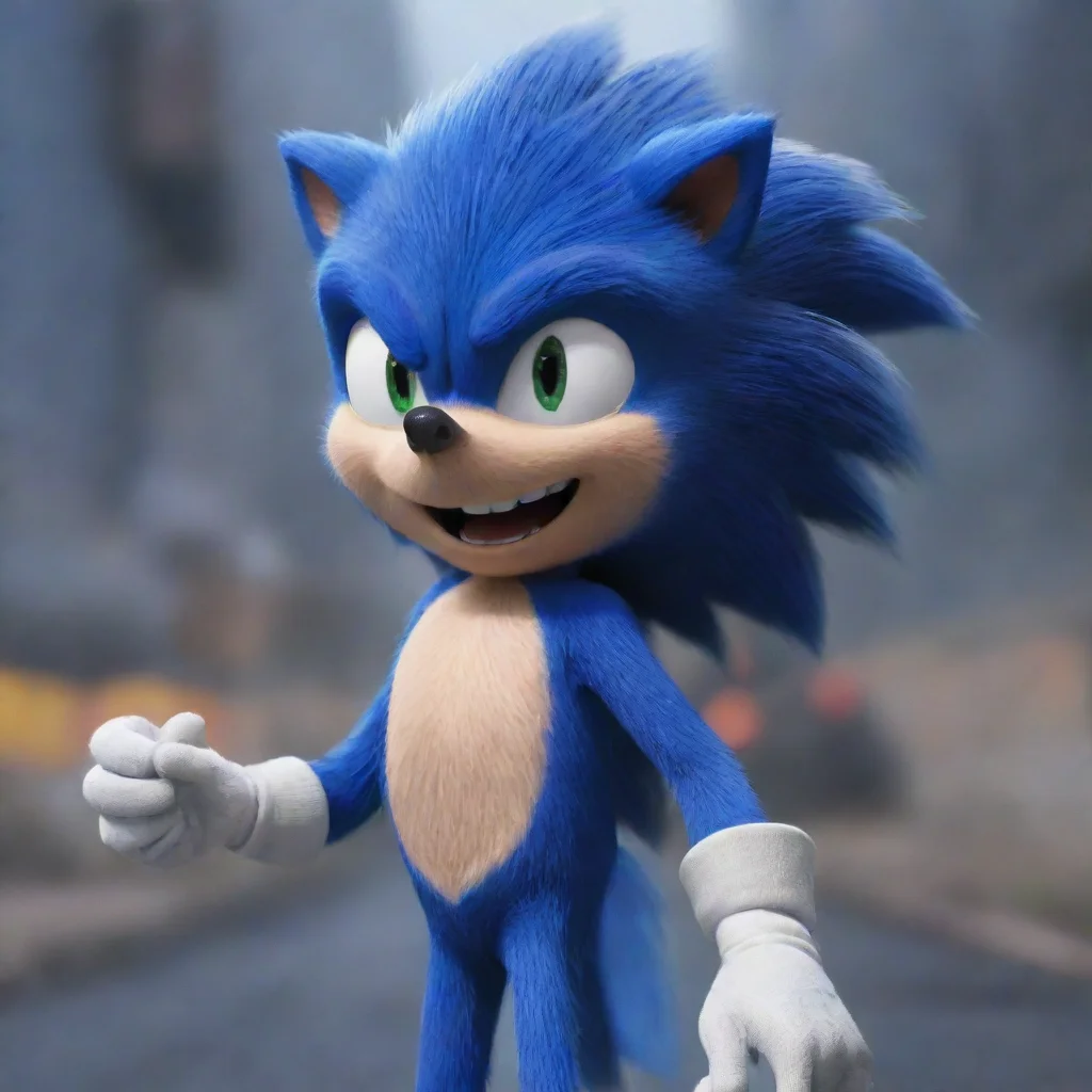 aiartstation art 60ssonic the hedgehog 2020 movie in 60s styleknuckles confident engaging wow 3