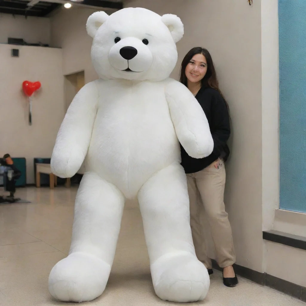 aiartstation art 8 foot tall white polar teddy bear confident engaging wow 3