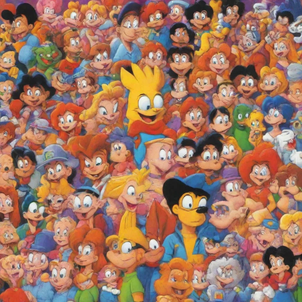 aiartstation art 90s cartoon characters confident engaging wow 3