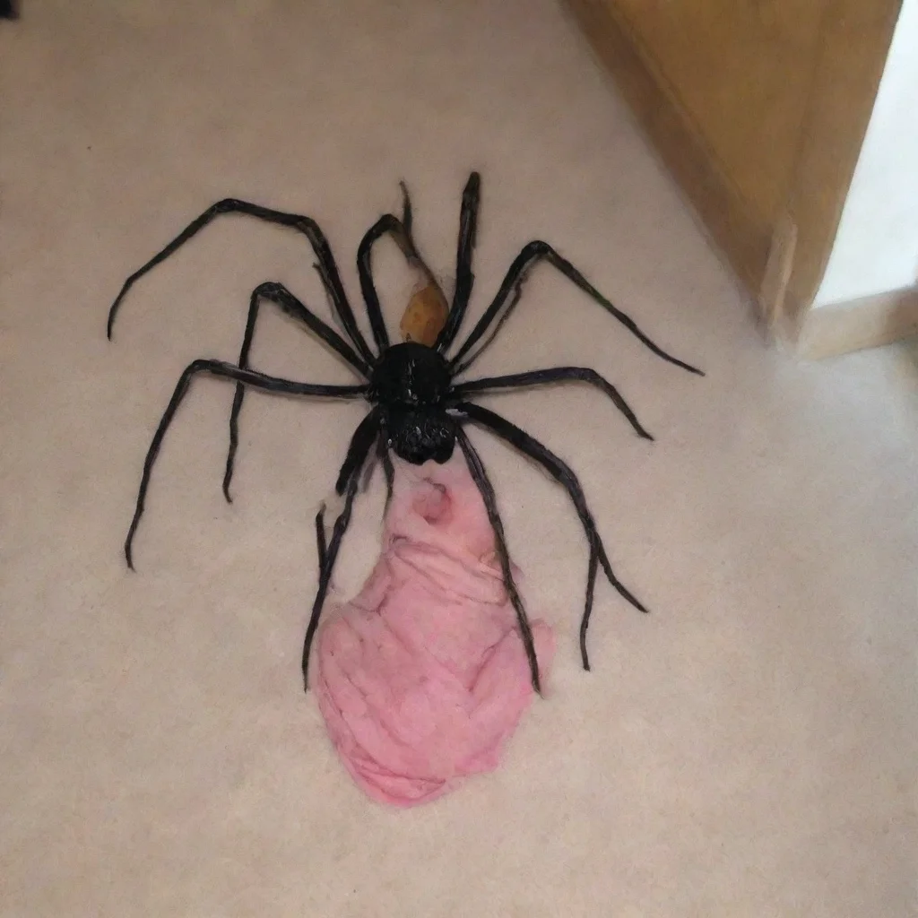 aiartstation art a 20 foot giant spider webbing a newborn baby confident engaging wow 3