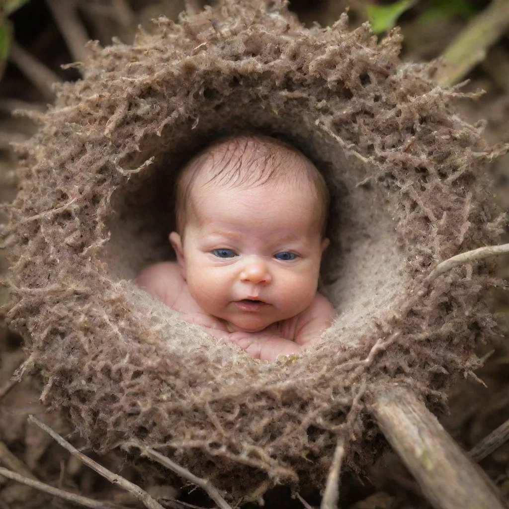artstation art a baby on a ant nest confident engaging wow 3