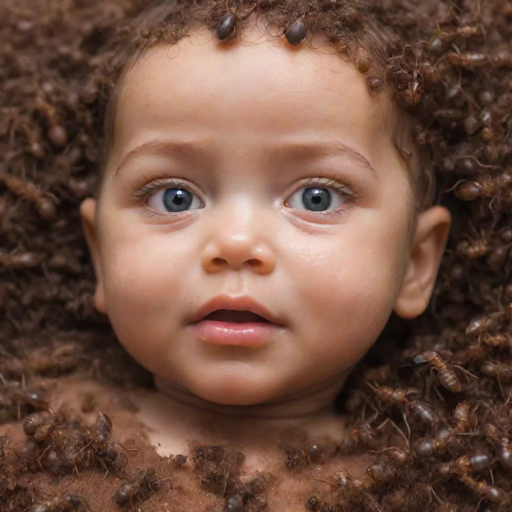 artstation art a baby swarmed by ants confident engaging wow 3
