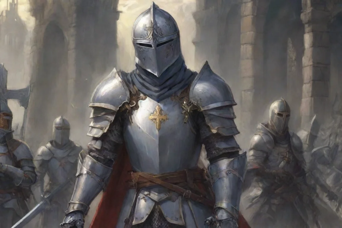 aiartstation art a cross of knight hd and anime art confident engaging wow 3 landscape