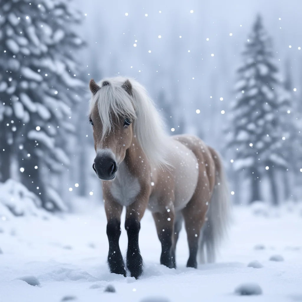 aiartstation art a cute pony in blizzard confident engaging wow 3