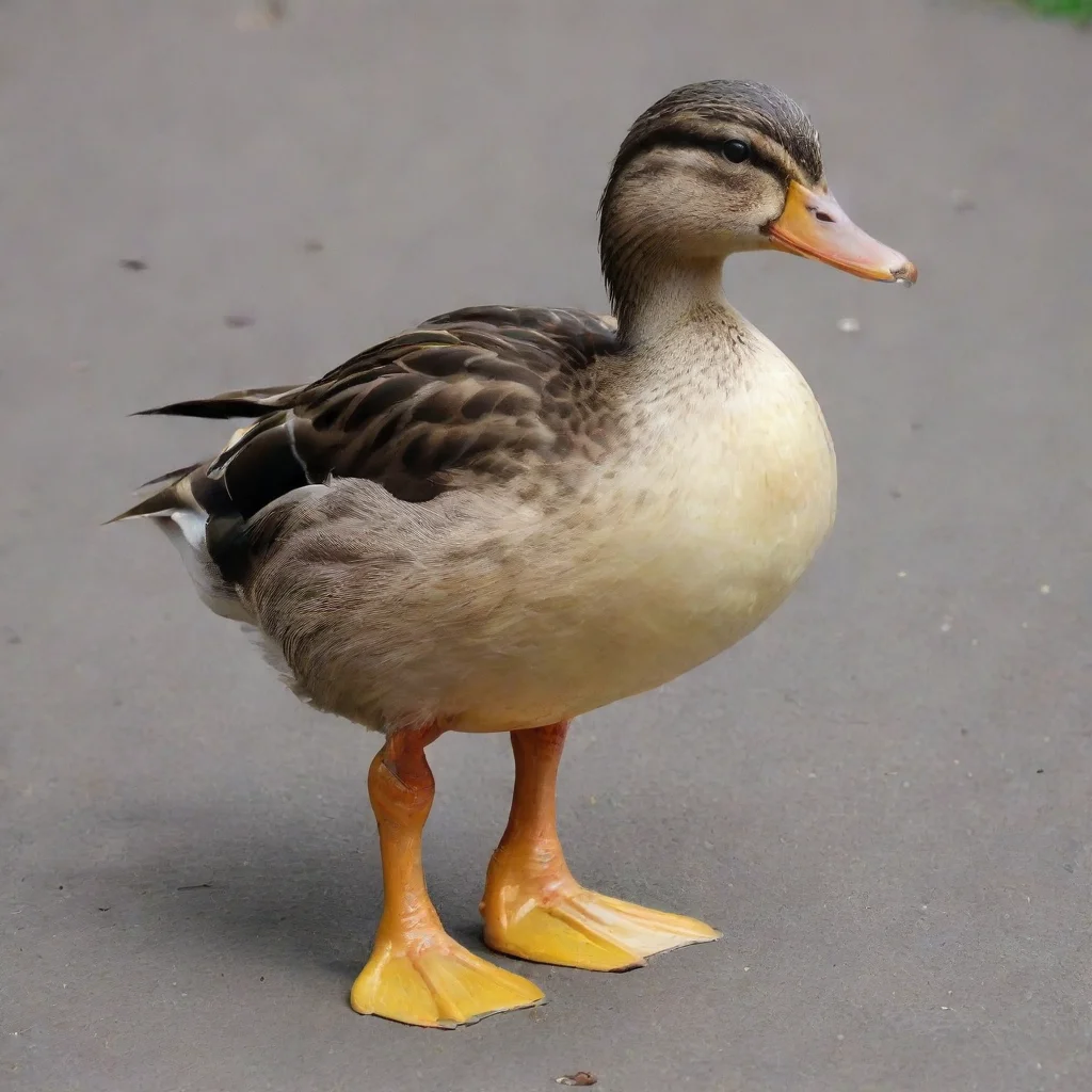 aiartstation art a duck with 3 legs confident engaging wow 3