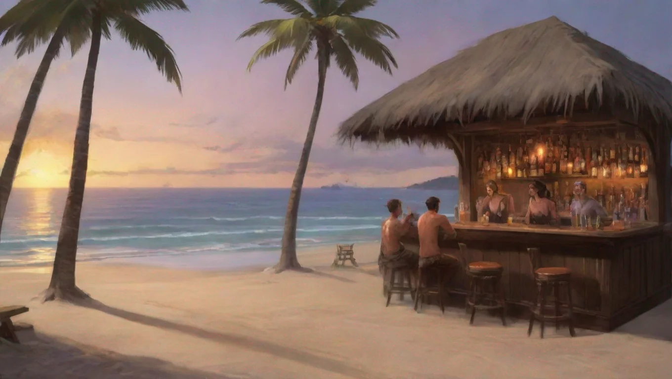 aiartstation art a few men and women are at the bar confident engaging wow 3