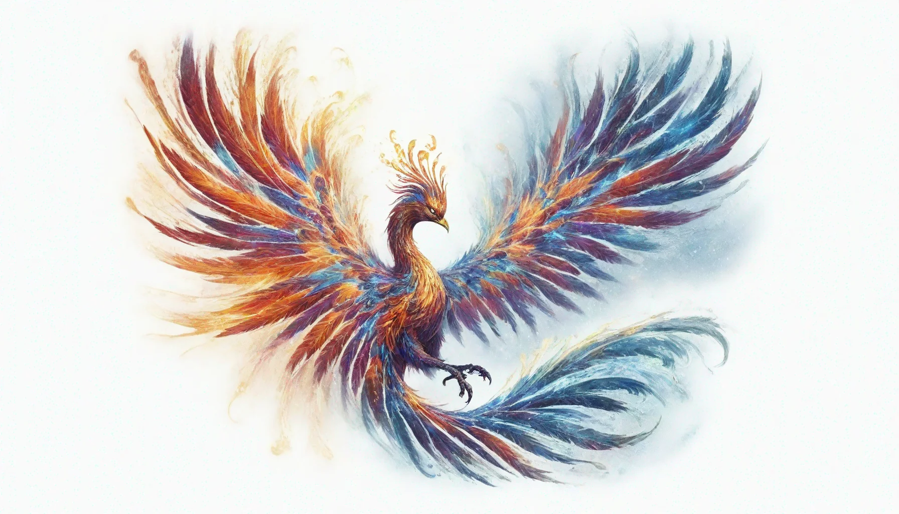 aiartstation art a fractal phoenix flying through space confident engaging wow 3