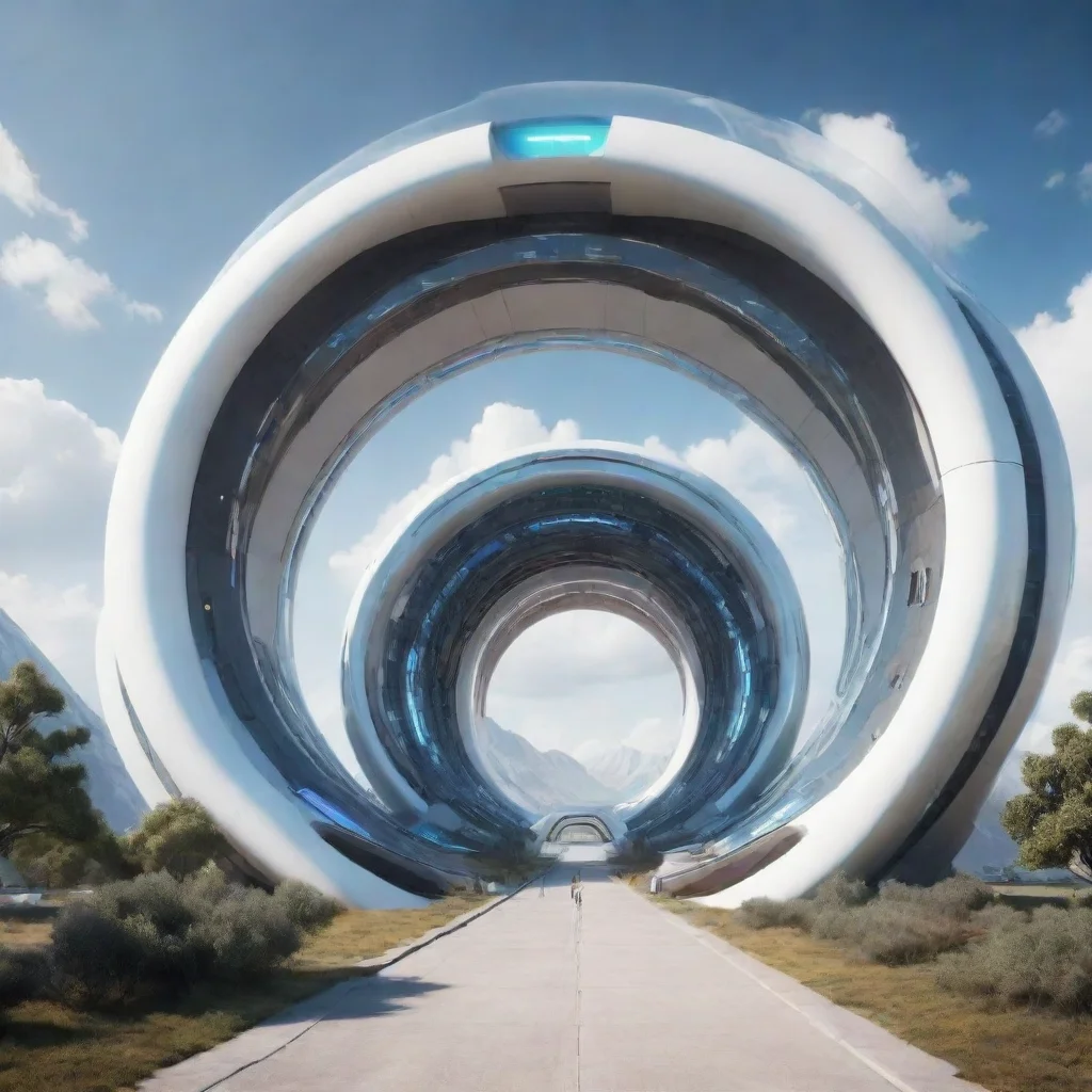 aiartstation art a futuristic science center like portal confident engaging wow 3