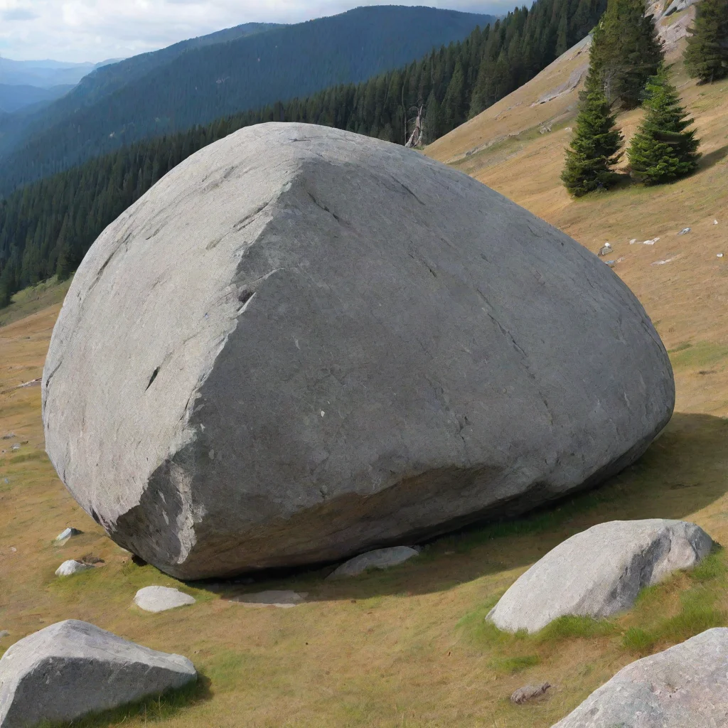 aiartstation art a gigantic grey boulder confident engaging wow 3