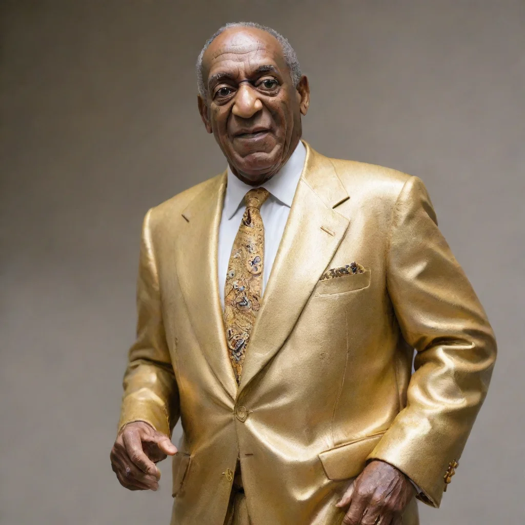 aiartstation art a gold statue of bill cosby confident engaging wow 3