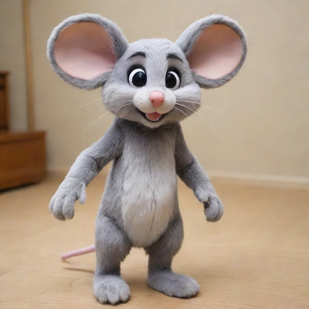 aiartstation art a grey mouse fursuit confident engaging wow 3
