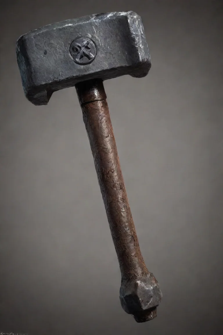 artstation art a gruesome and morbid war hammer. the name of the war hammer is gorgoloth the nightmare tenderizer. confident engaging wow 3 portrait