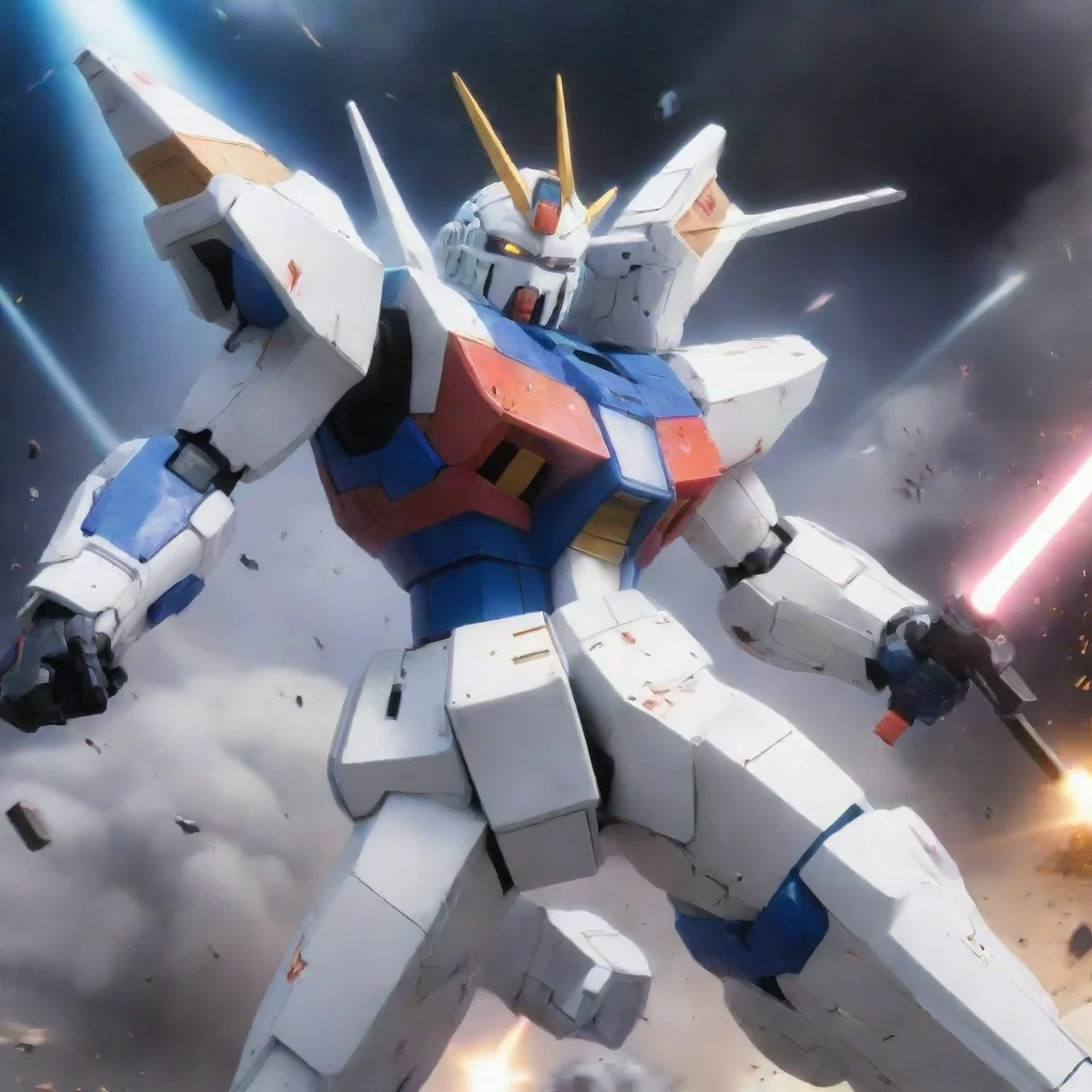 artstation art a gundam fighting  confident engaging wow 3