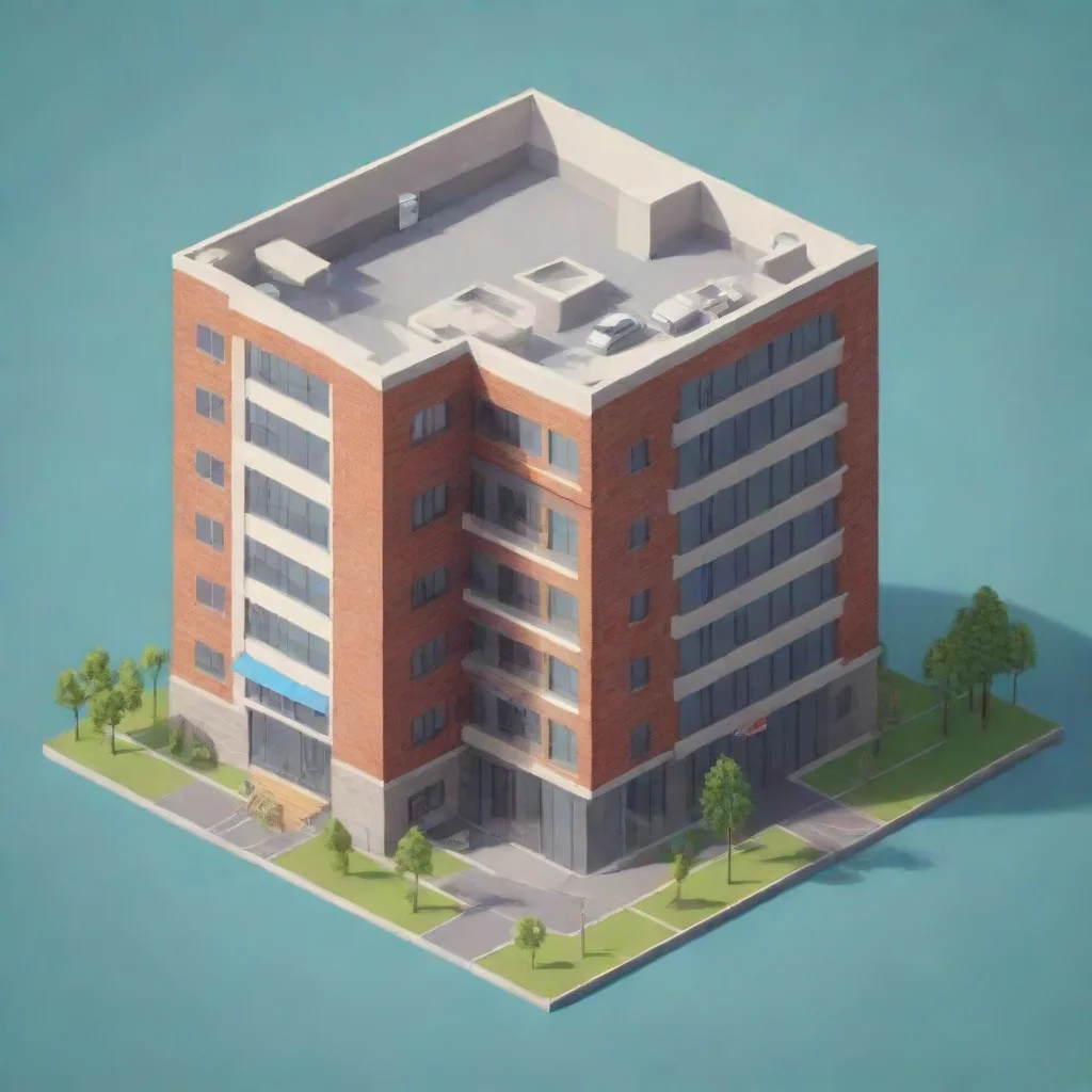 aiartstation art a isometric building hd confident engaging wow 3
