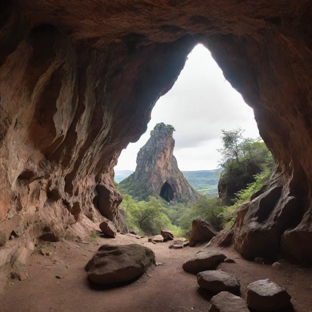 aiartstation art a landscape of a cave that looks like the devils head confident engaging wow 3