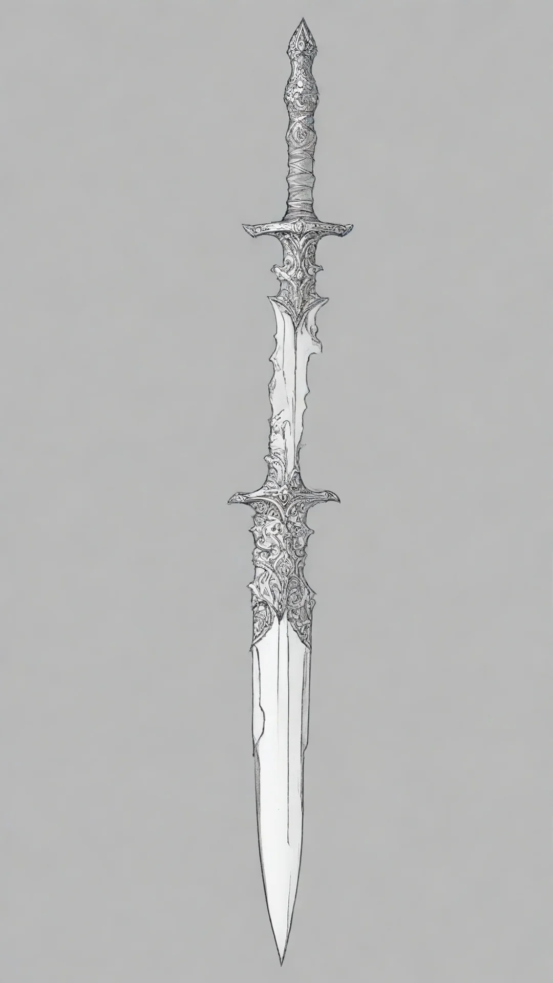 aiartstation art a line art sketched dagger confident engaging wow 3 tall