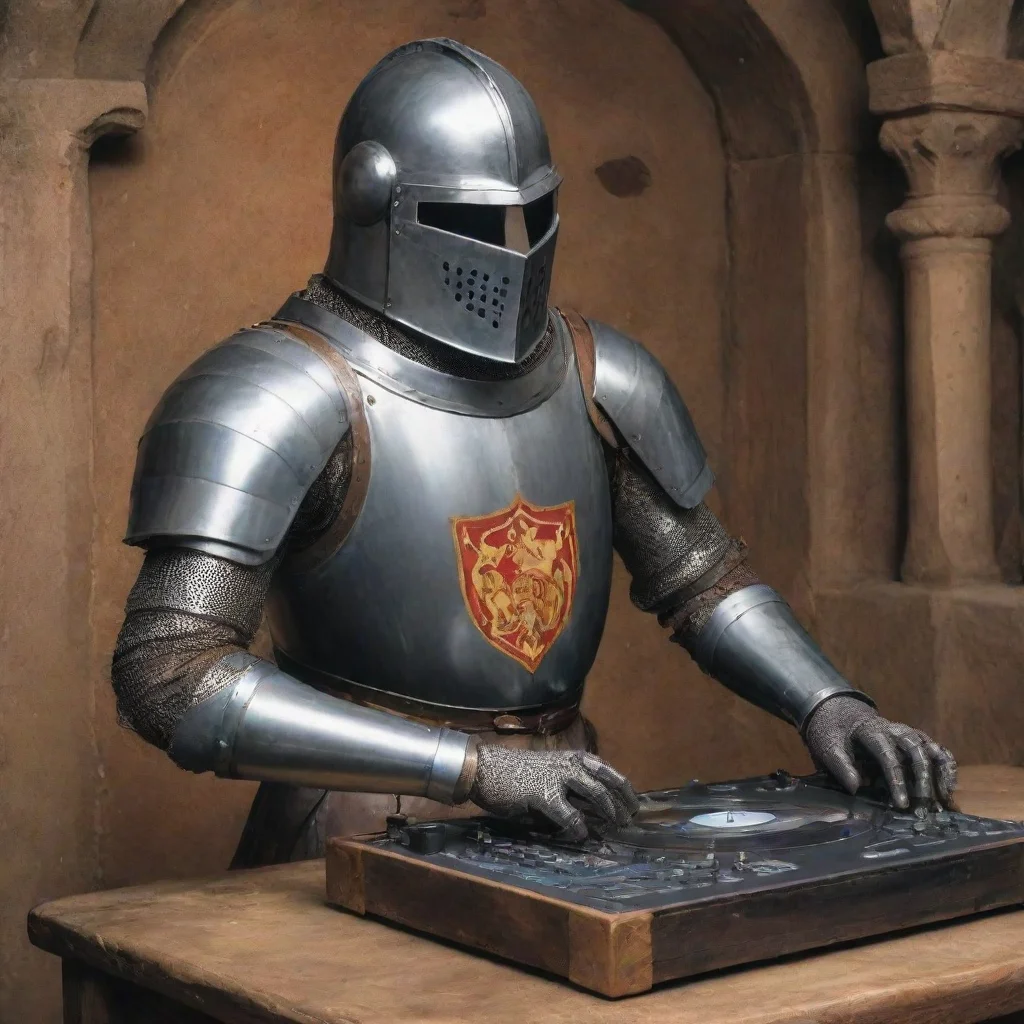 aiartstation art a medieval knight djing confident engaging wow 3